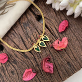 Vriksham Symbolic Green Stone Kerala Manga Neckpiece-G17232